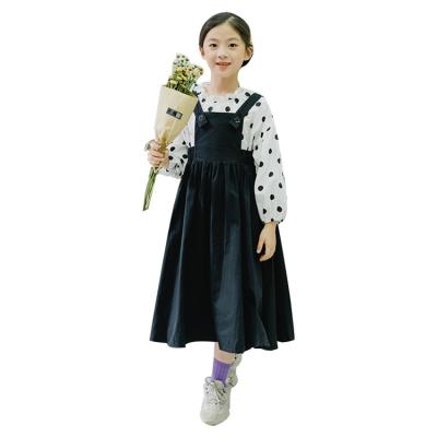 China 2021 Summer Skirt Two Piece Set Girls' Fashion Skirts COLORFUL Casual Dot Long Sleeve Casual Dresses for sale