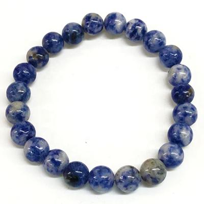 China Fashion 8mm Sodalite Gemstone Beaded Bracelet Custom Beads Stretch Bracelet Design For Women And Men Fashion Wear for sale