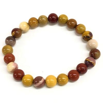 China Fashion 8mm Mookaite Gemstone Beaded Bracelet Custom Beads Stretch Bracelet Design For Women And Men Fashion Wear for sale