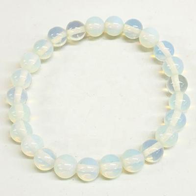 China Fashion 8mm Opal Gemstone Beaded Bracelet Custom beads stretch bracelet design for women and men fashion wear for sale