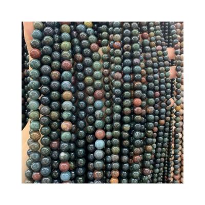 China Hot Factory Wholesale Cheap Round Beads Chicken Bloodstone Chicken Bloodstone Beads for sale