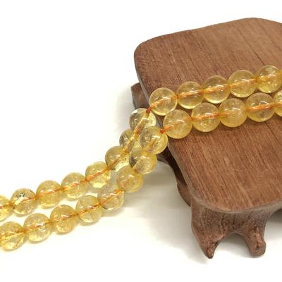 China Hot Wholesale 8MM Natural Citrine Round Loose Gemstones For Jewelry Making for sale