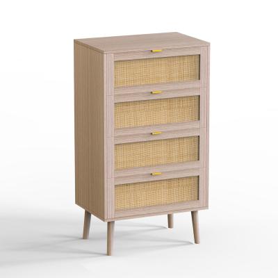 China Rattan Design Best Seller Rattan Furniture 4 Drawer Chest Of Drawers for sale