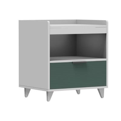 China Add Led Modern Bedroom Furniture Bed Side End Table Cabinet With Drawer for sale