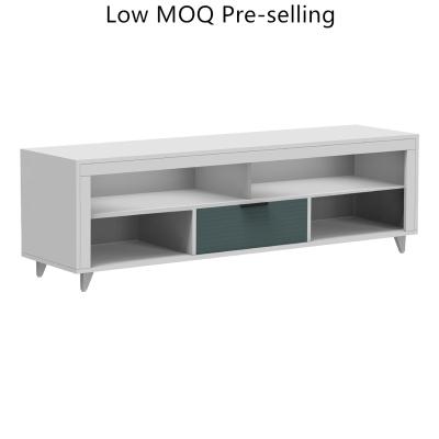 China Pre-sale modern design 58 inch large low height LED TV STANDS CUPBOARD low MOQ modern design floor bench TV stand optional living room furniture sets for sale