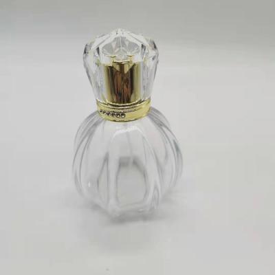 China NJ Cosmetic Elegant Pumpkin Shape Wholesale Luxury Atomizer 60ml Refillable Spray Empty Glass Perfume Bottle for sale