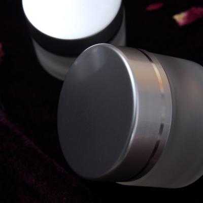 China High Quality White Frosted Face Cream NJ Cosmetic Bottles 5g 10g 15g 20g 30g 50g Empty Glass Cream Jar for sale