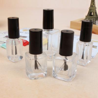 China Wholesale 5ml Personal Care NJ Factory Wholesale 5ml Transparent Clear Square Gel Nail Polish Empty Glass Bottle for sale