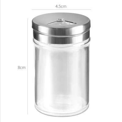 China Sustainable Glass Spice Jars / Bottles, 4Oz Spice Containers BPA Free With Expanding Lid, Seasoning Shakers for sale