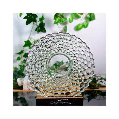 China Top Quality Sustainable Elegant Glass Fruit Pizza Candy Glass Serving Tray for sale