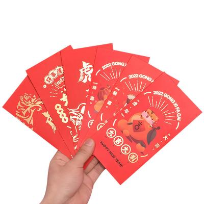 China Chinese style 6 Pcs Red Packet Chinese New Year Paper Envelopes Red Envelope for sale