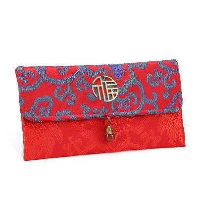 China Chinese classical style Chinese Classical Style Gift Bag Wedding Handmade Red Pouch Wedding Hong Bao Red Envelope for sale