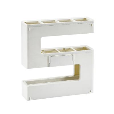 China Sustainable Plastic Wall Storage Bathroom Shelf Shelving Racks Plastic Storage Container Plastic for sale