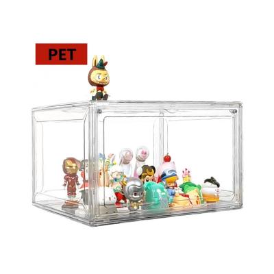 China Sustainable New Arrival Transparent Stackable Collection Display Racks Magnetic Storage Plastic Container for sale