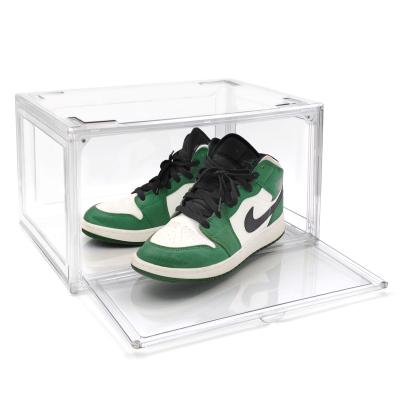 China OEM CLASSIC Hot Selling Clear Acrylic Boxes Detachable Sneakers Shoe Boxes Clear Box Stackable Shoe Container for sale