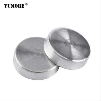 China Morden Heavy Duty Stainless Steel Metal Chrome Screw Caps For Glass for sale