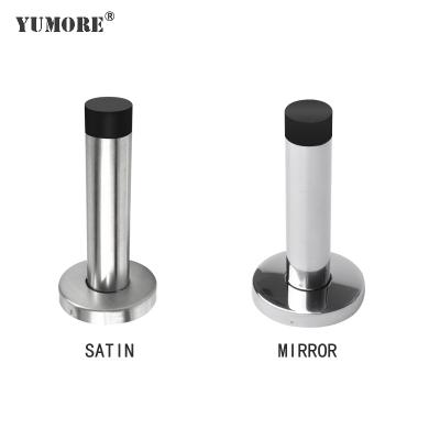 China Hardware Manufacturer Modern Wall Mounted Stainless Steel Door Stops Security Bathroom Hidden Door Stop for sale