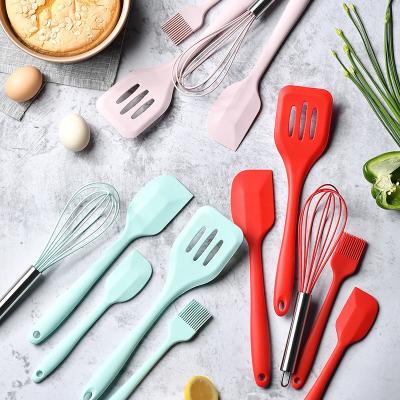 China Wholesale Viable Luxury Modern Cute Utensils Home and Kitchen Silicone Shardon Cooking Tools Accessories Set for sale