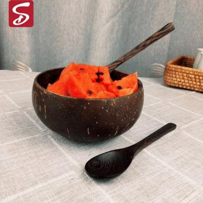 China Shardon Natural Coconut Shell Bowl Set High Polished From Vietnam Disposable Bowl For Vegetarian Food for sale