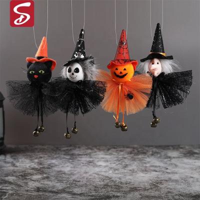 China Europe Shardon Doll Bar Decor Pumpkin Ghost Witch Black Cat Pendant Scary Halloween Kids Happy Halloween Party Decor For Home for sale