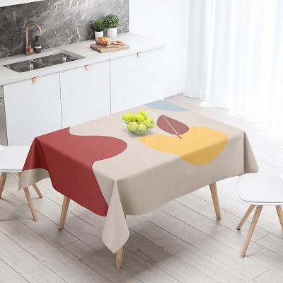 China Hot-selling Nordic style household Shardon waterproof tablecloth printing simple style oil-proof and waterproof tablecloth for sale