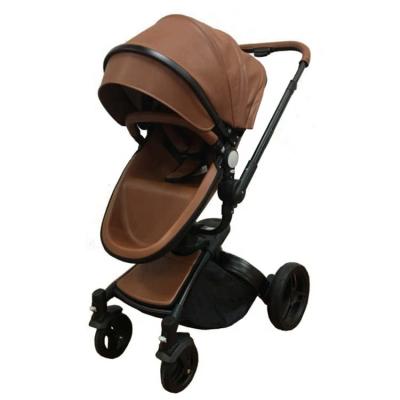 China Cotton PU Leather Baby Stroller 3 in 1 360 Degree Rotating Baby Stroller 3 in 1 Travel System for sale