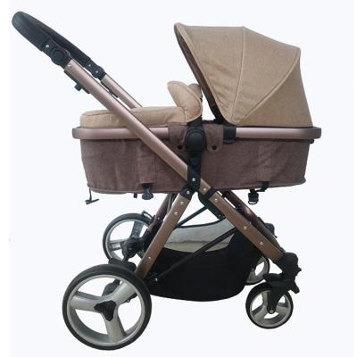 China EN1888 canvas baby stroller 3 in 1 wholesale multifunctional baby stroller with baby carry basket for sale