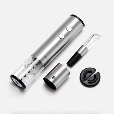 China Xiaomi Mijia YOUPIN Stored Circle Joy 4 in 1 Electric Wine Opener Set Stainless Steel Mini Wine Stopper Decanter Set for sale