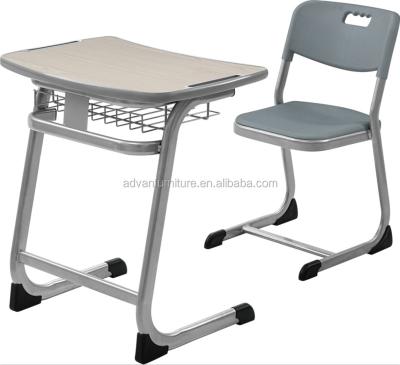 China Strong Children Study Simple Classroom Furniture MDF Materail Desk Chair School Student Learning Desk And Chair for sale