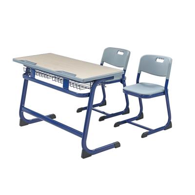 China Comfortable Wooden Double Seater Student Table Chair Price School Sets Best Selling, School Classroom Furniture for sale