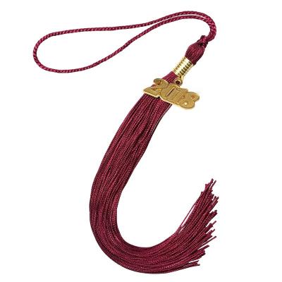 China zinc alloy custom year charms 2018single color graduation tassel customized size for sale