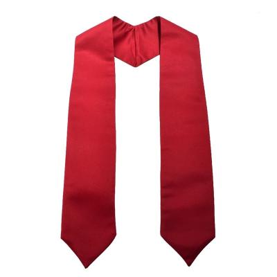 China Hot Sale High Quantity White Single Graduation Stole Customized Size for sale