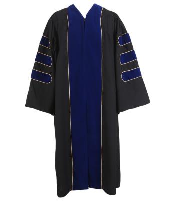 China Luxury hot sale long graduation gowns phd doctoral hood customized size for sale