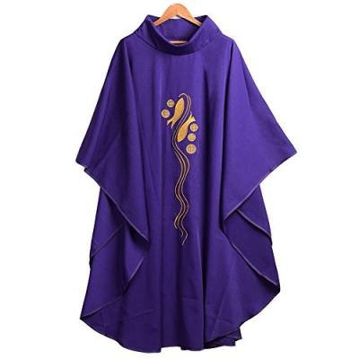 China Catholic Church Wheat Embroidered Priest Chasuble Collared Vestments Customized Size for sale