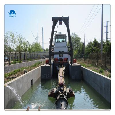 China Sand Dredging DINGKE Customized Weifang Hydraulic Cutter Small Suction Sand Dredger for sale