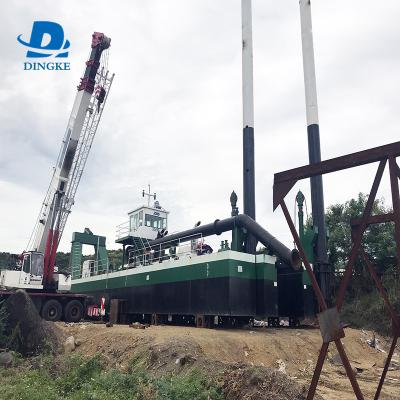 China Sand Dredging DINGKE 16 Inch Hydraulic Cutter Suction Sand Pump Dredger for Dredging Sand of River, Sea, Port for sale