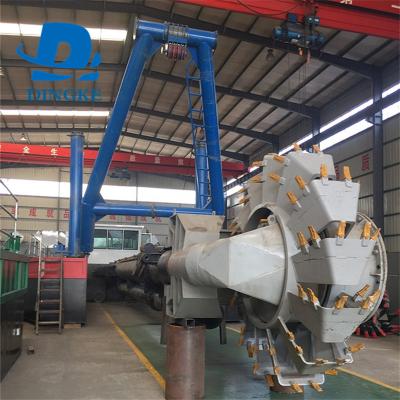 China Sand Dredging DINGKE Hot Sale River Sand Dredger with Bucket Wheel Head for sale