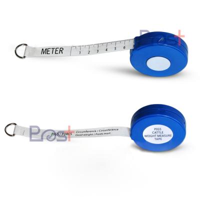 China 2.5M Pig Cattle Cow Retractable Smooth Weight Measuring Tape Animal Customize Logo Tape Measure for sale