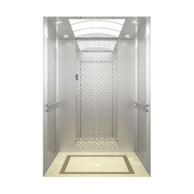 China Good Price Of Mirror Etched SS Spray Steel Plate Chinese Lift Elevator For Apartment for sale