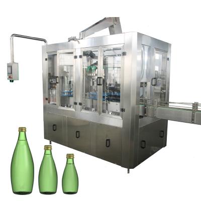 China Food Automatic Juice Wine Beverage Glass Bottle Beer Bottling Capping Carbonated Filling Machine for sale