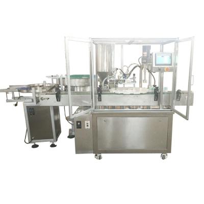 China Linear Type Plastic Face Small Beverage Piston Pump Cream Glass Bottle Lid Filling And Sealing Machine for sale