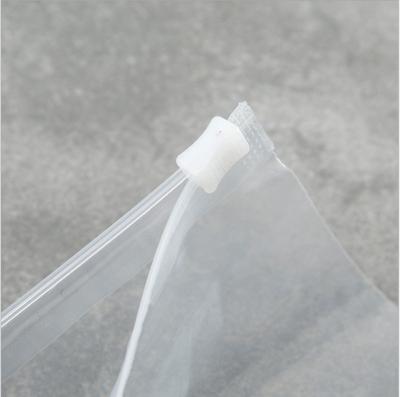 China Plastic T-shirt Bag PVC Zipper Security Slider Zip Lock Pouch Clear Plastic Zipper Bag Waterproof Plastic Bag With Zipper for sale