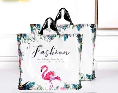 China Large Flamingo Eco-Friendly Eco-Friendly Pink Designer Beach Plastic Women Tote Bag Recycled For Women for sale