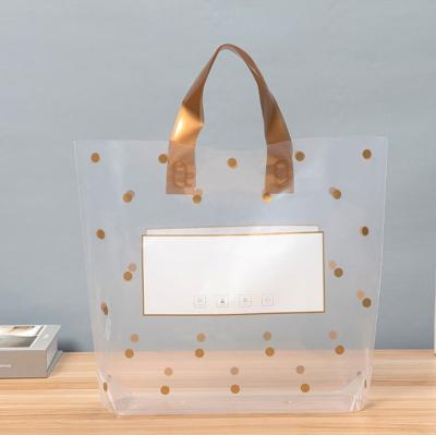 China 2021 Available Sample Clear Black Tote Bags Shopping Transparent Reusable Plaid Foldable Women Eco-Friendly Large for sale