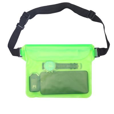 China Waterproof Water Proof Case Dry Bag Pouch PVC Waist Bag Pack Waist Phone Bag With Strap For Swimming for sale