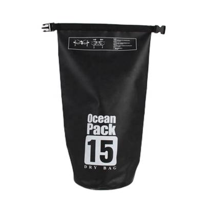 China Wholesale 15L Black Durable Waterproof Drybag Ocean Pack Dry Bag For Countryside for sale