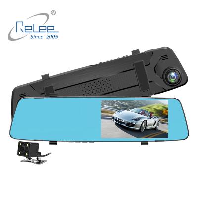 China Inch FHD 1080p User Manual Car Mirror Camera 2 Channel Super Slim Mirror Body 2 Mirror Dash Cam CE 4.3 Channel FCC Rohs AX3291 for sale