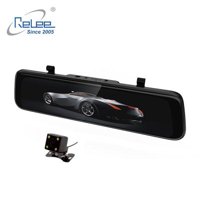 China New Dual G-sensor Lens Dash Cam Car DVR Rearview Mirror Dash Cam Recorder with 10inch Touch Screen, Motion De for sale