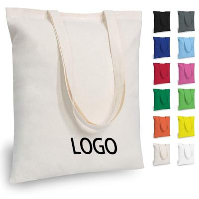 China High Quality Eco-friendly Custom Printed Logo Standard Size Shopping Eco Tote 5oz 8oz 10oz Cotton Canvas Bags for sale