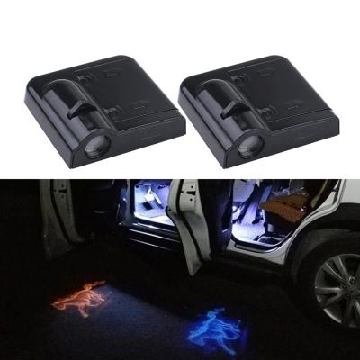 China Custom Electromagnetic Induction Wireless Car Door Welcome Light LED Logo Projector Lamp For Car Accessories Interior Decorative for sale